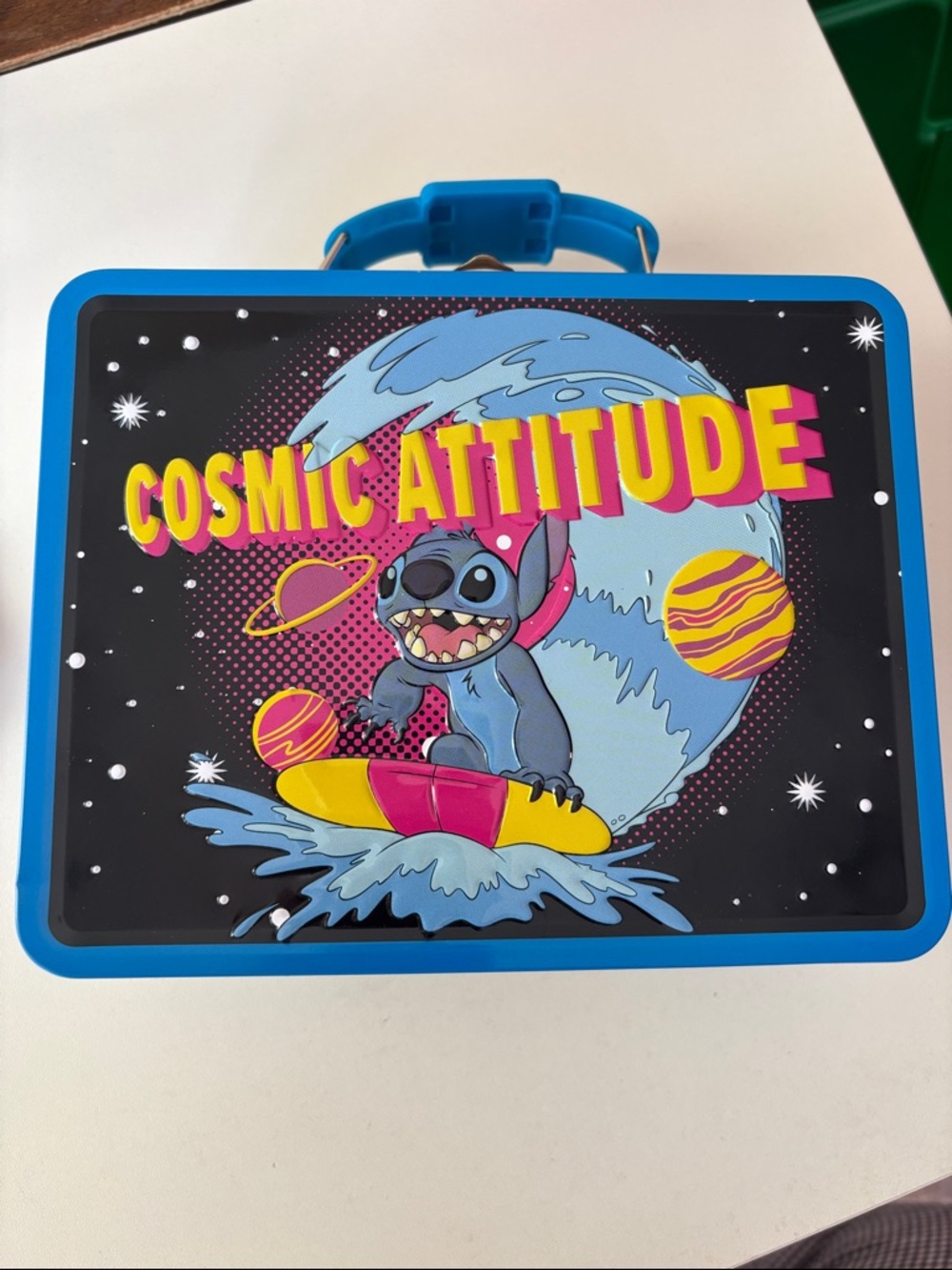Blue 'Cosmic Attitude' Stitch Kids Lunchbox